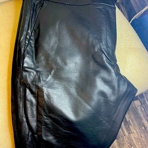 HM leather taper pants